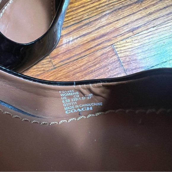 Coach Almond-toe Black Patent Leather Pumps, 6.5M - Picture 13 of 16